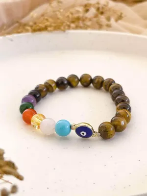 The Evil Eye 7 Chakras Bracelet