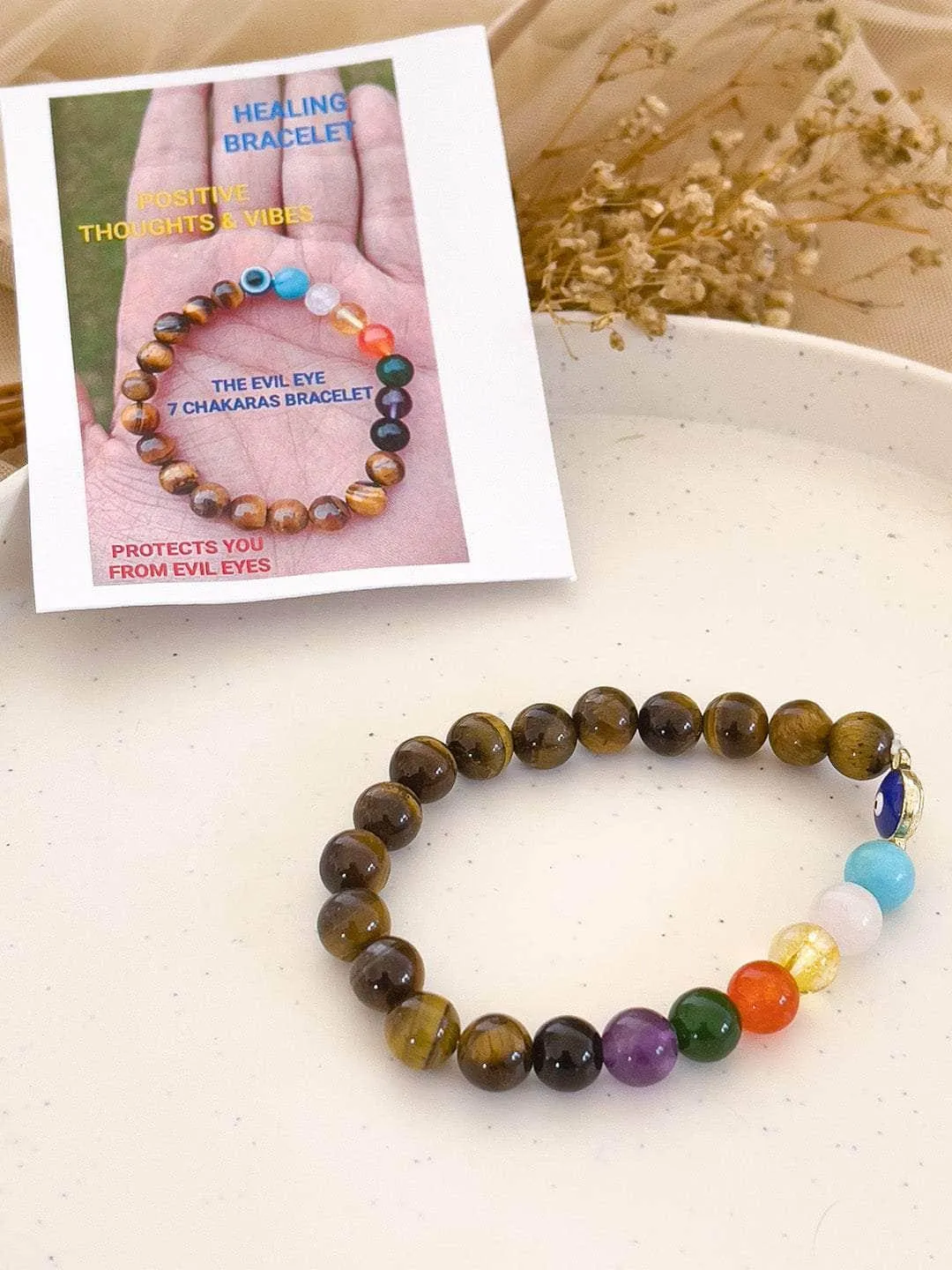 The Evil Eye 7 Chakras Bracelet