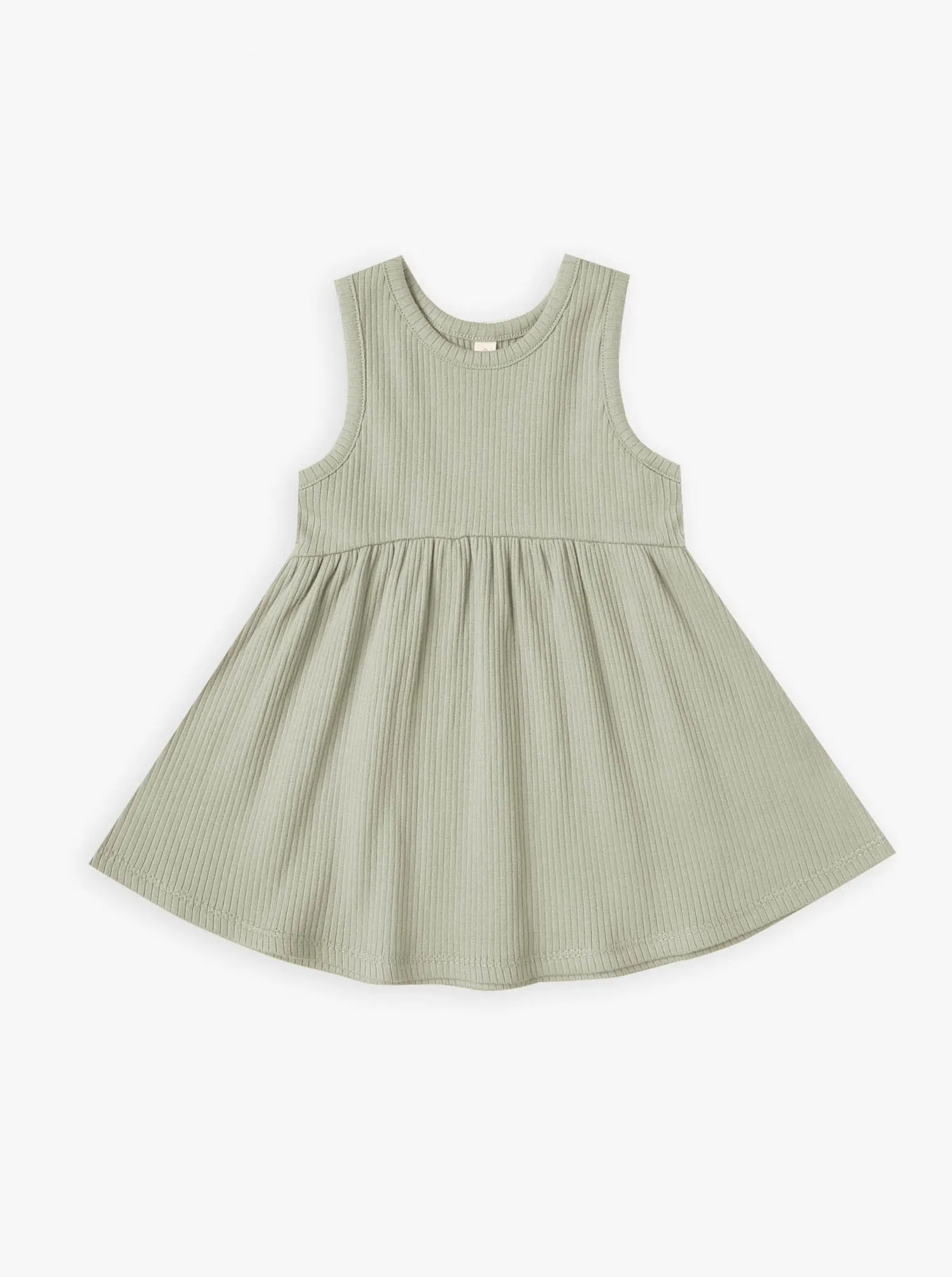 The Kinsley Ribbed Tank Dress - Sage