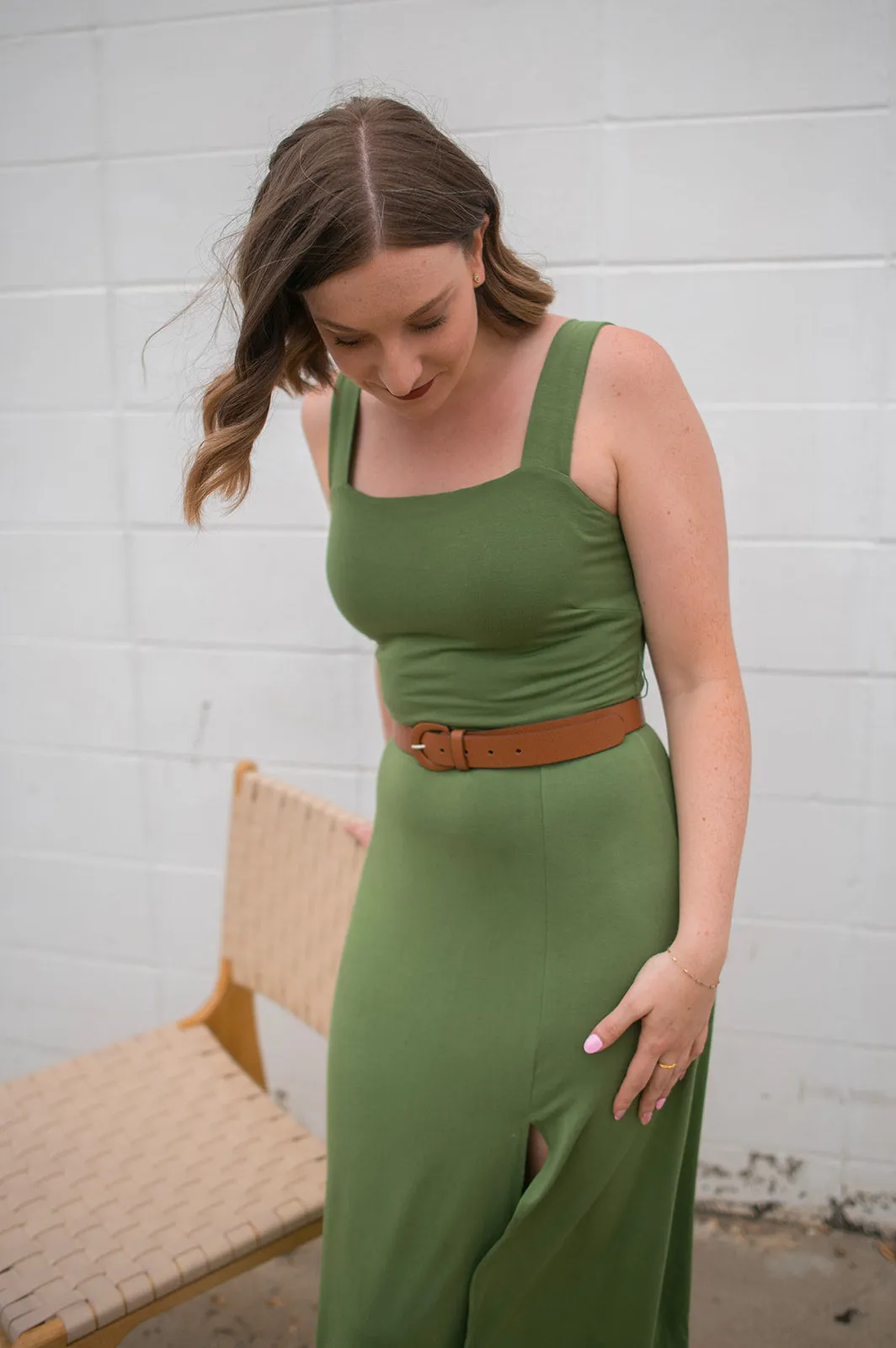 The Marianna Sleeveless Dress - Olive