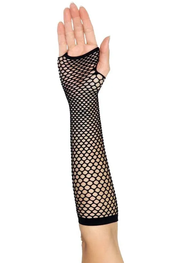 Triangle Net Fingerless Black | ARM WARMER