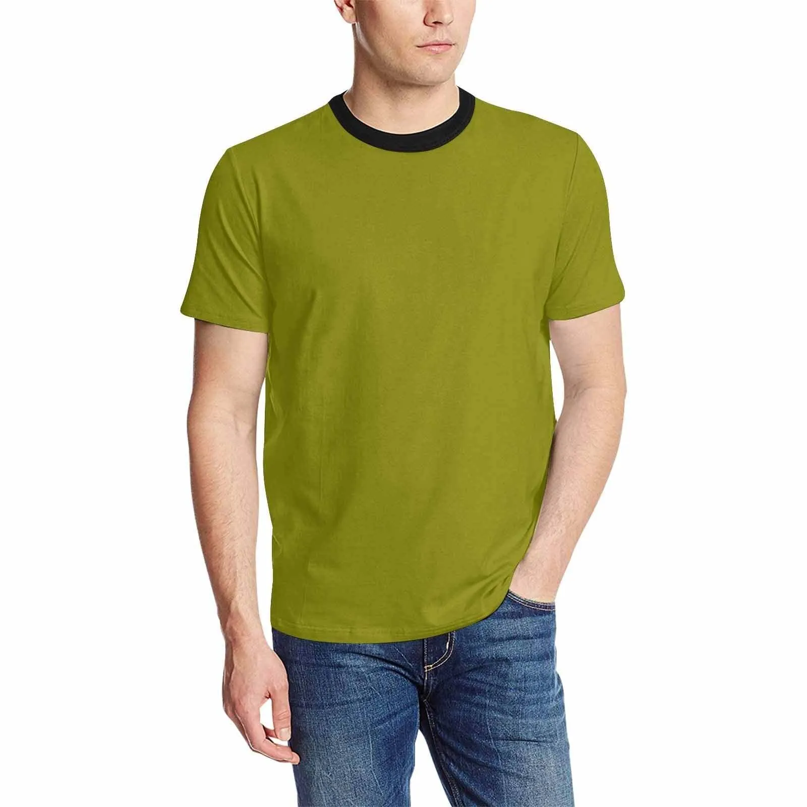 Uniquely You Mens T-Shirt /  Dark Olive Green     - Short Sleeve Casual Shirt