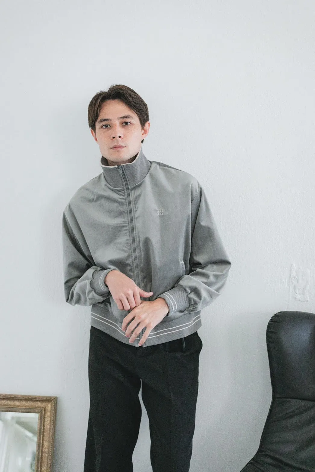 velour short track jacket