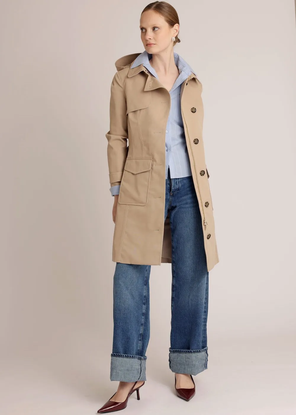 Waterproof Tailored Trenchcoat - Beige