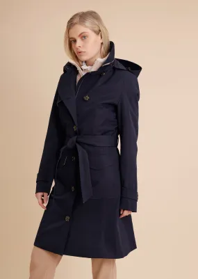 Waterproof Tailored Trenchcoat Navy - Matte