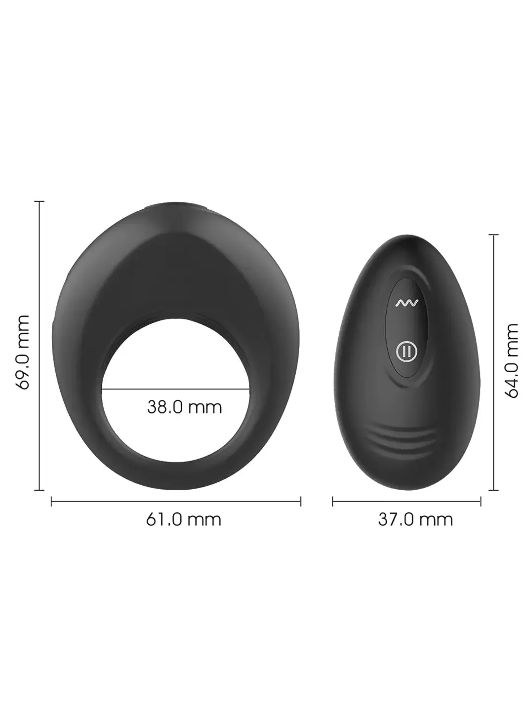 Winyi Alan Remote Control Vibrating Cock Ring