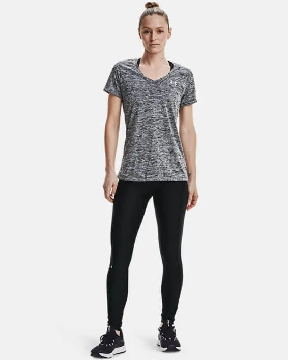 Women's Tech Twist V-Neck - Black/Metallic Silver