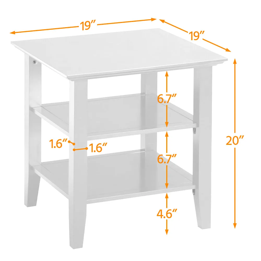 Yaheetech 3-Shelf End Table